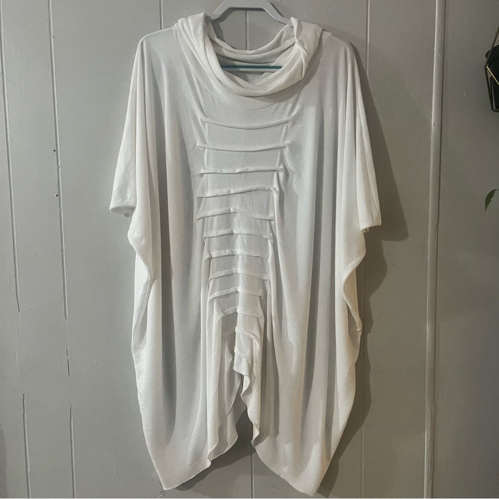Matti Mamane White Tunic Oversized Blouse Smock New With Tags Woman’s Sz S